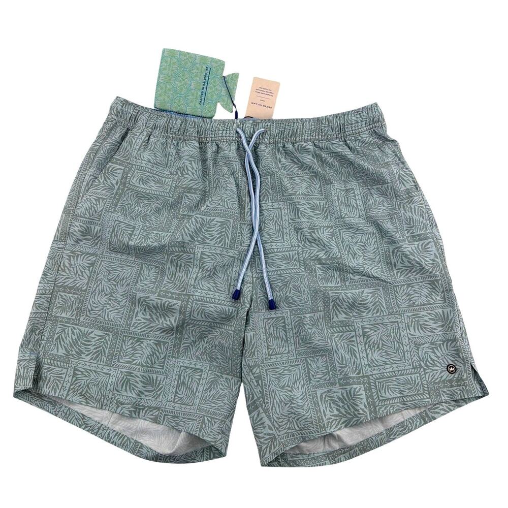 Peter Millar Willow Seaside Shade Swim Trunk Shorts Size L - Picture 3 of 10